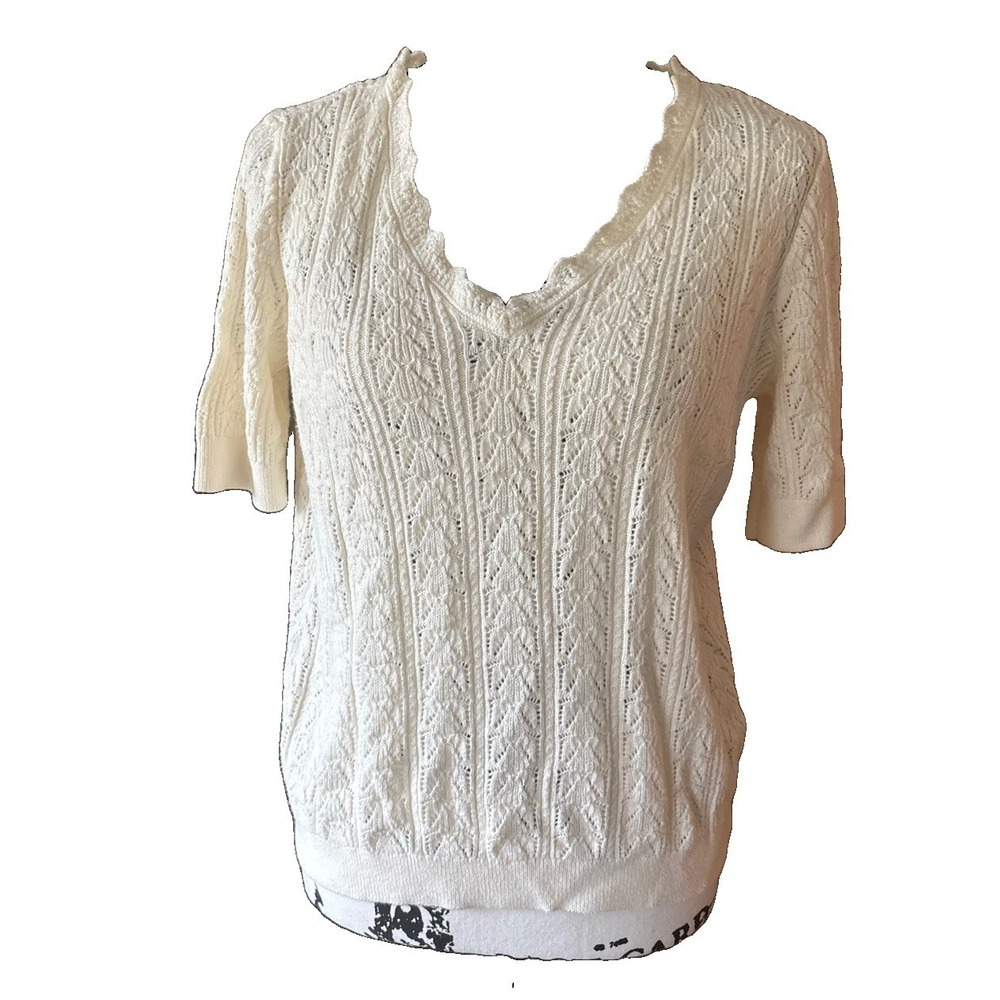 Lands End Size Small V-Neck Sweater coquette